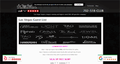 Desktop Screenshot of lasvegasguestlist.com